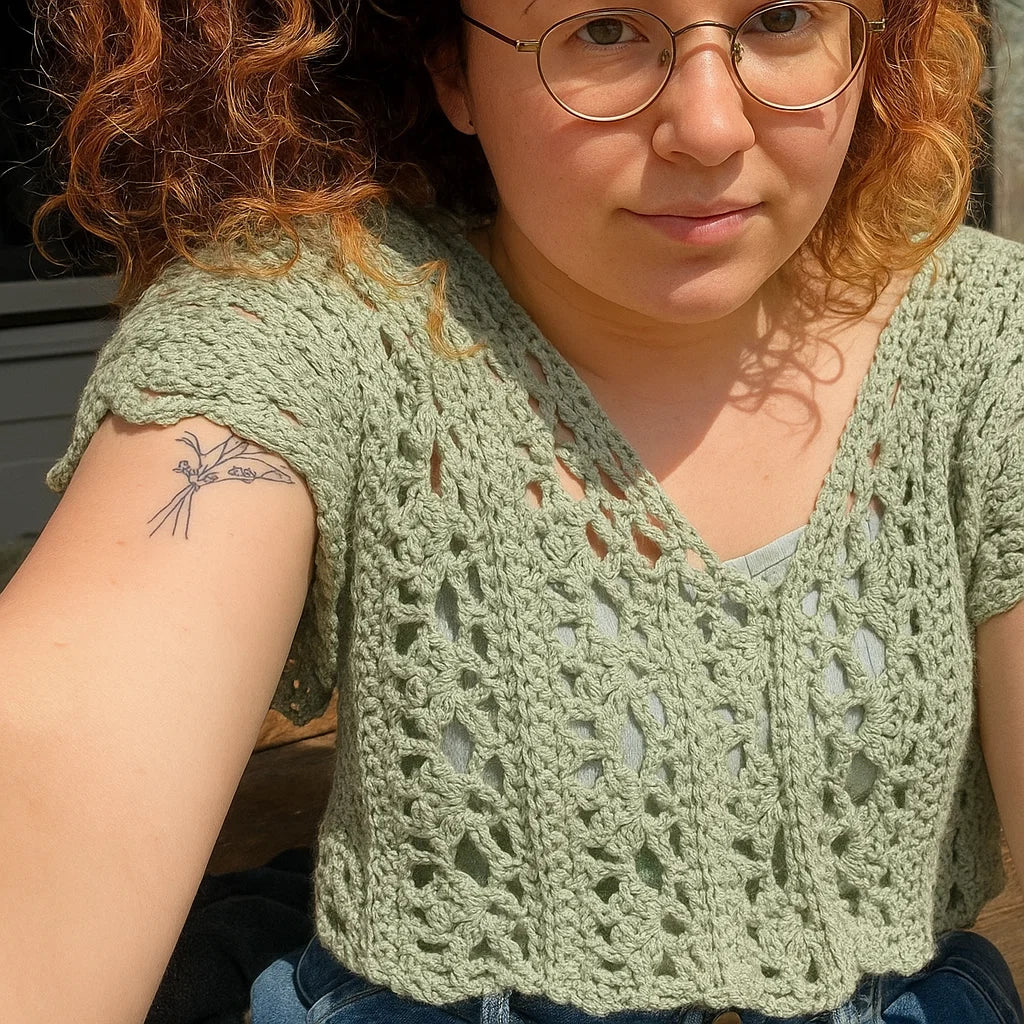 Castaway Tunic Crochet Pattern PDF | Summer Crochet Top, Lacy V-Neck Blouse, Boho Beach Cover Up, DIY Crochet Shirt Pattern