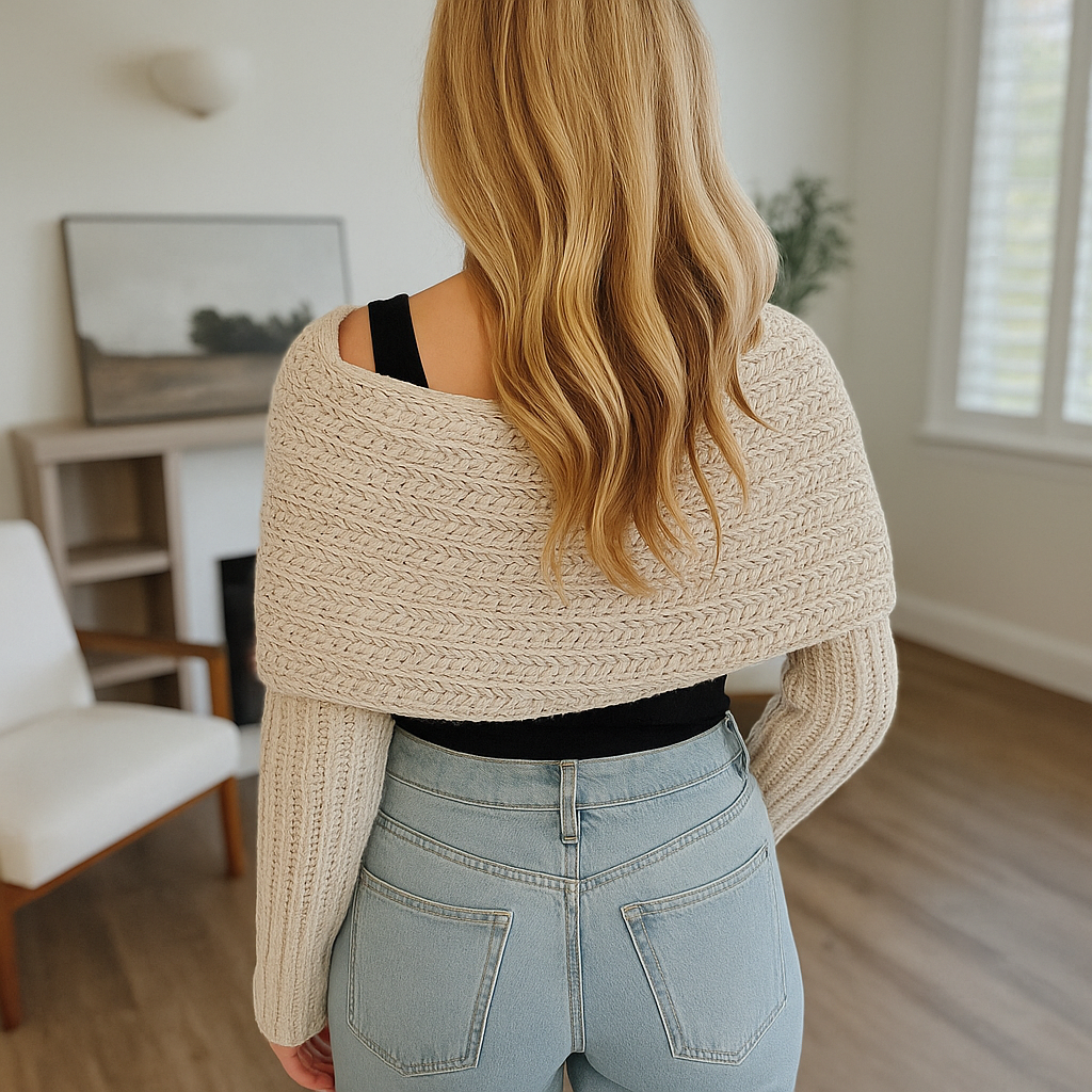 Crochet Pattern + Video | Wheat Stitch™ Sweater Scarf | Size-Inclusive XS–5X | Scarf with Sleeves | Instant PDF Download | Easy Crochet Wrap