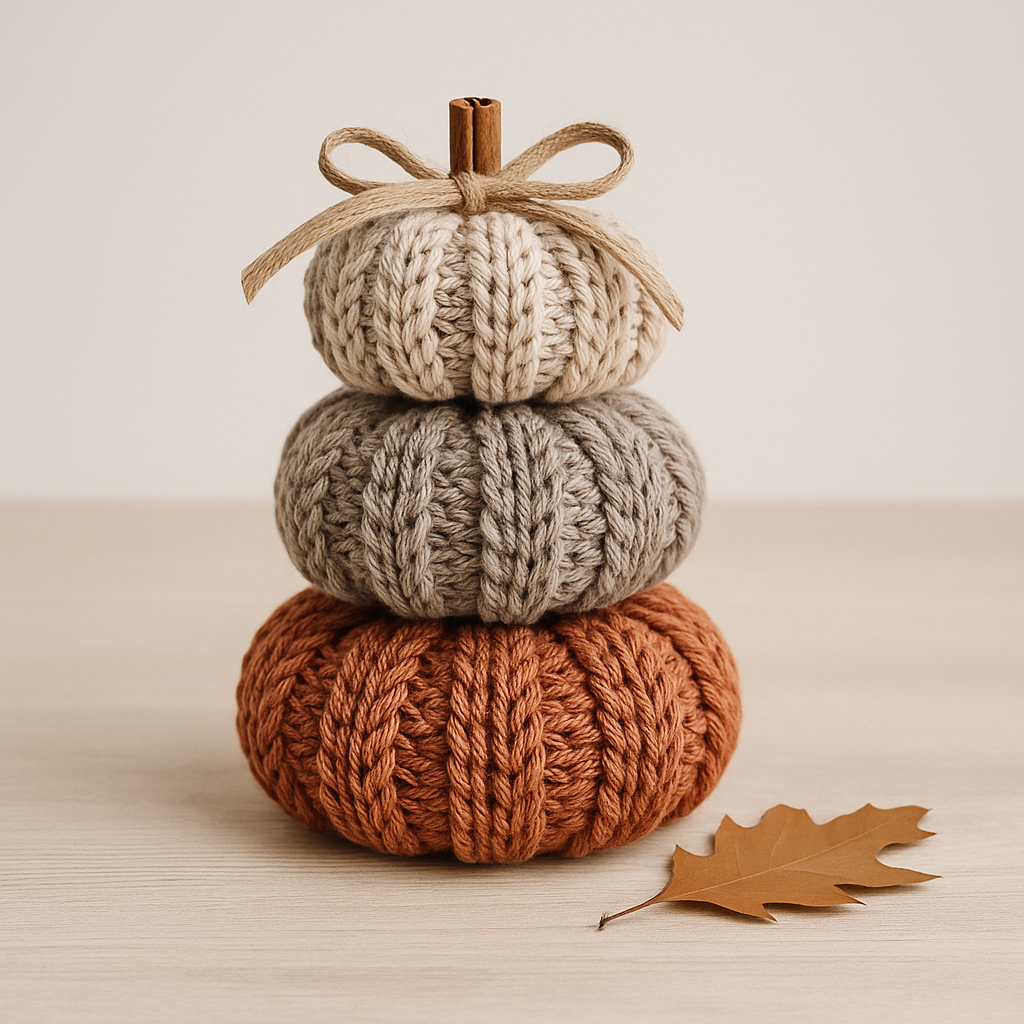 Crochet Pumpkin Trio Pattern with Video Tutorial – DIY Fall Decor, Easy Stackable Pumpkins, Handmade Autumn Crochet Project