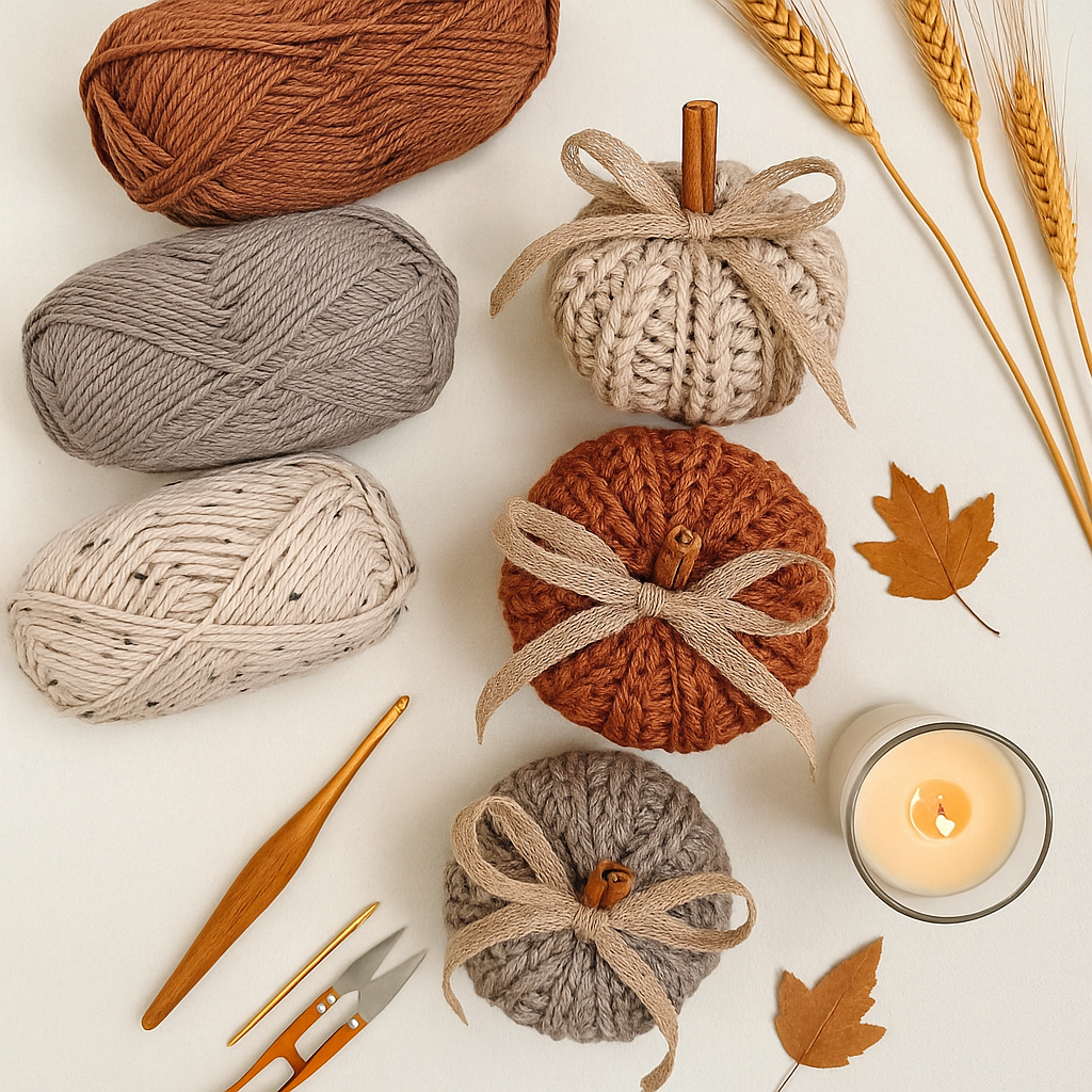 Crochet Pumpkin Trio Pattern with Video Tutorial – DIY Fall Decor, Easy Stackable Pumpkins, Handmade Autumn Crochet Project