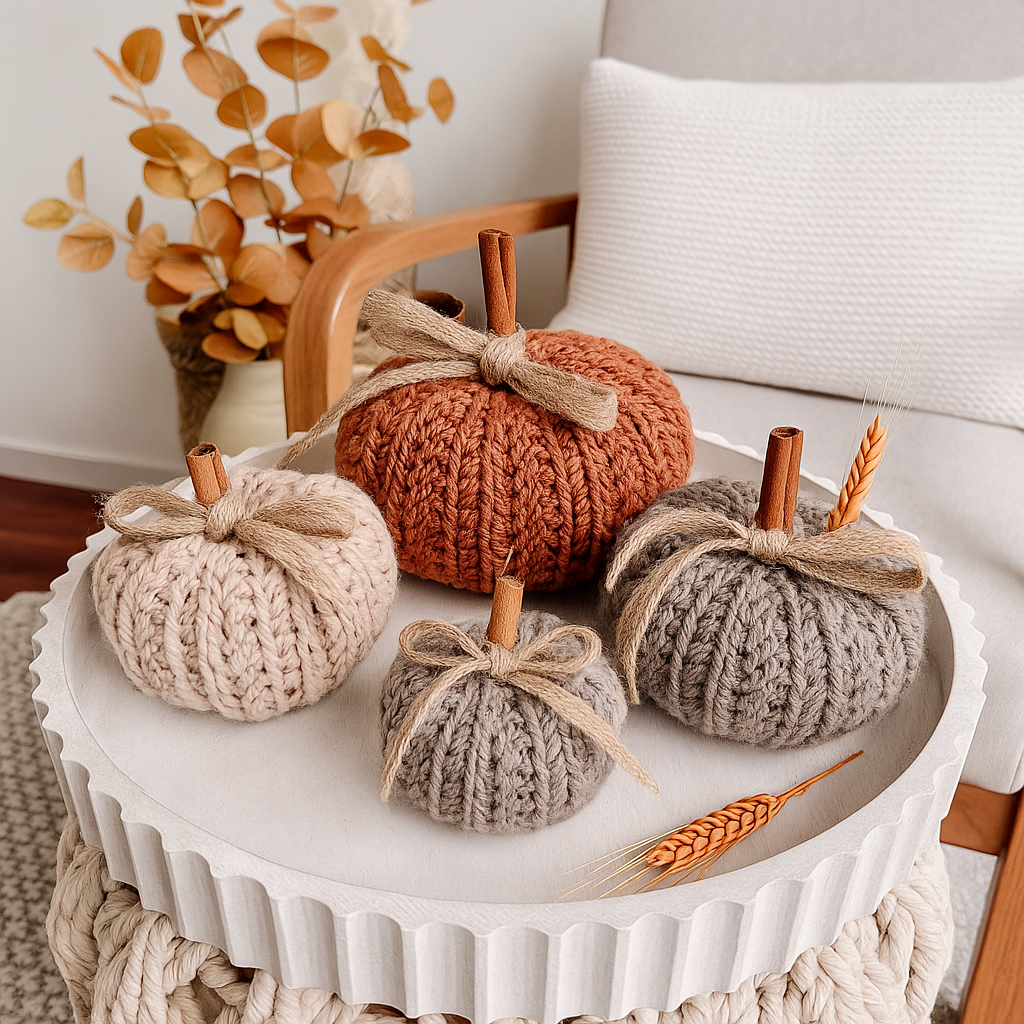 Crochet Pumpkin Trio Pattern with Video Tutorial – DIY Fall Decor, Easy Stackable Pumpkins, Handmade Autumn Crochet Project