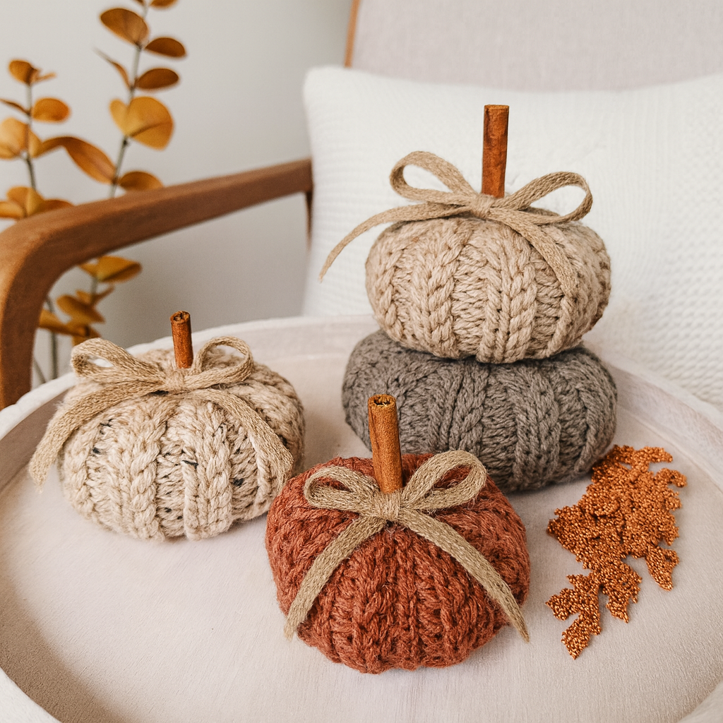 Crochet Pumpkin Trio Pattern with Video Tutorial – DIY Fall Decor, Easy Stackable Pumpkins, Handmade Autumn Crochet Project