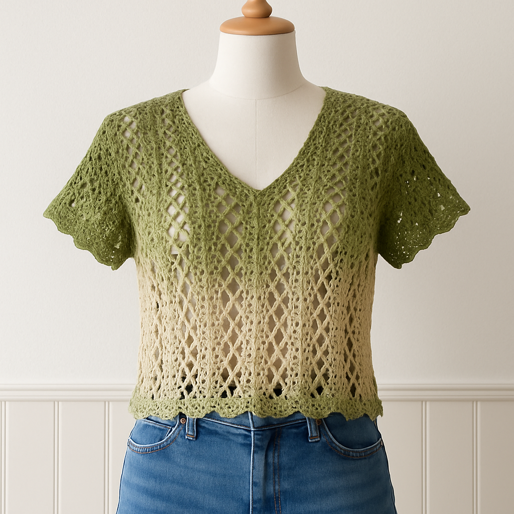 Castaway Tunic Crochet Pattern PDF | Summer Crochet Top, Lacy V-Neck Blouse, Boho Beach Cover Up, DIY Crochet Shirt Pattern