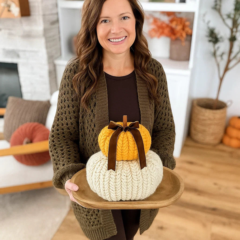 Chunky Crochet Pumpkin Pattern PDF + Video | Easy Herringbone Stitch Pumpkins in 6 Sizes | Fall & Thanksgiving Decor | Beginner Friendly