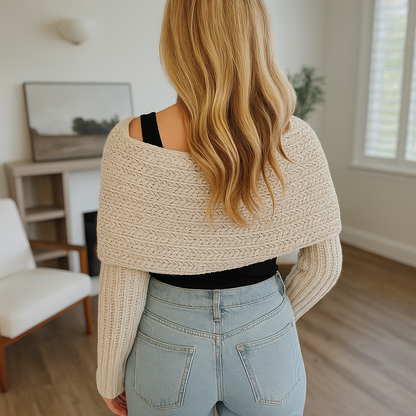 Crochet Pattern + Video | Wheat Stitch™ Sweater Scarf | Size-Inclusive XS–5X | Scarf with Sleeves | Instant PDF Download | Easy Crochet Wrap