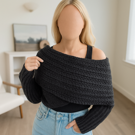 Crochet Pattern + Video | Wheat Stitch™ Sweater Scarf | Size-Inclusive XS–5X | Scarf with Sleeves | Instant PDF Download | Easy Crochet Wrap