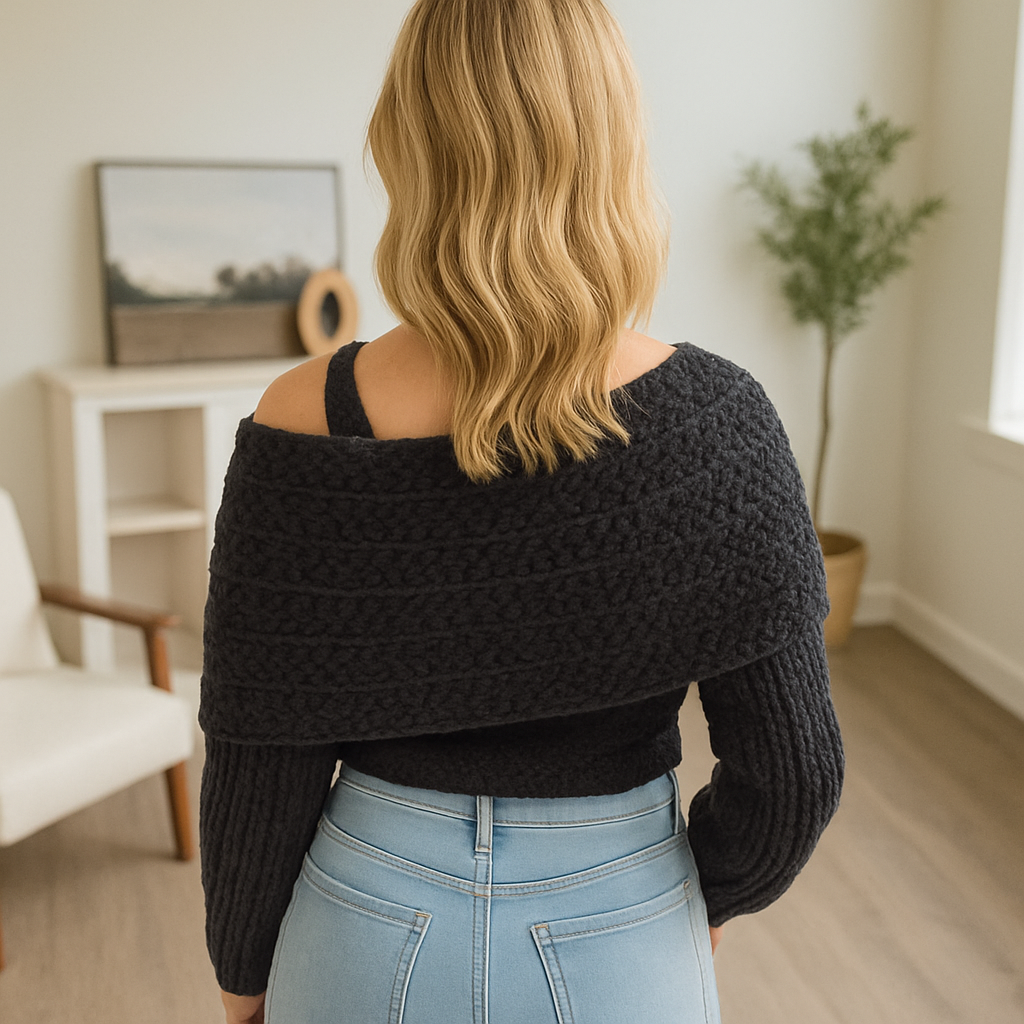 Crochet Pattern + Video | Wheat Stitch™ Sweater Scarf | Size-Inclusive XS–5X | Scarf with Sleeves | Instant PDF Download | Easy Crochet Wrap