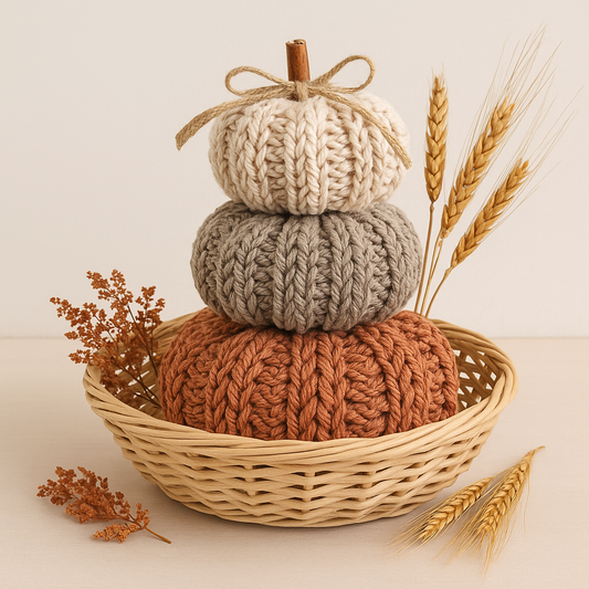 Crochet Pumpkin Trio Pattern with Video Tutorial – DIY Fall Decor, Easy Stackable Pumpkins, Handmade Autumn Crochet Project