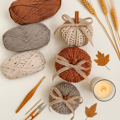 Crochet Pumpkin Trio Pattern with Video Tutorial – DIY Fall Decor, Easy Stackable Pumpkins, Handmade Autumn Crochet Project