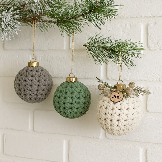Crochet Christmas Ornament Pattern – DIY Bauble Crochet Pattern PDF – Handmade Holiday Tree Decoration Pattern (Beginner Friendly)