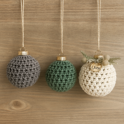 Crochet Christmas Ornament Pattern – DIY Bauble Crochet Pattern PDF – Handmade Holiday Tree Decoration Pattern (Beginner Friendly)