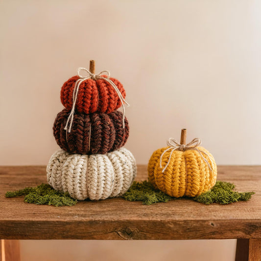 Chunky Crochet Pumpkin Pattern PDF + Video | Easy Herringbone Stitch Pumpkins in 6 Sizes | Fall & Thanksgiving Decor | Beginner Friendly