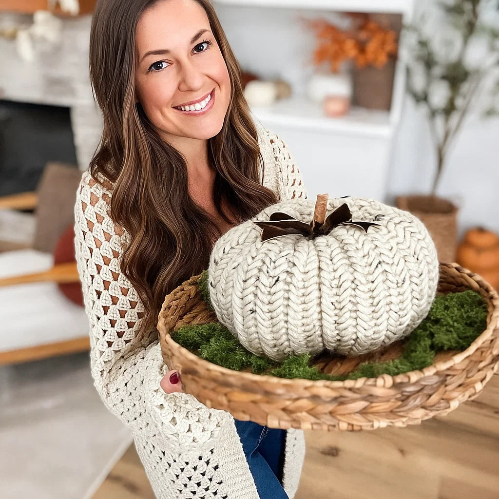 Chunky Crochet Pumpkin Pattern PDF + Video | Easy Herringbone Stitch Pumpkins in 6 Sizes | Fall & Thanksgiving Decor | Beginner Friendly