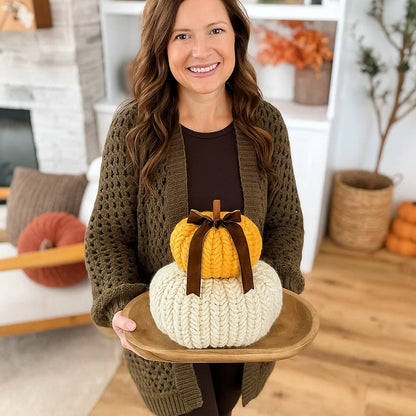Chunky Crochet Pumpkin Pattern PDF + Video | Easy Herringbone Stitch Pumpkins in 6 Sizes | Fall & Thanksgiving Decor | Beginner Friendly